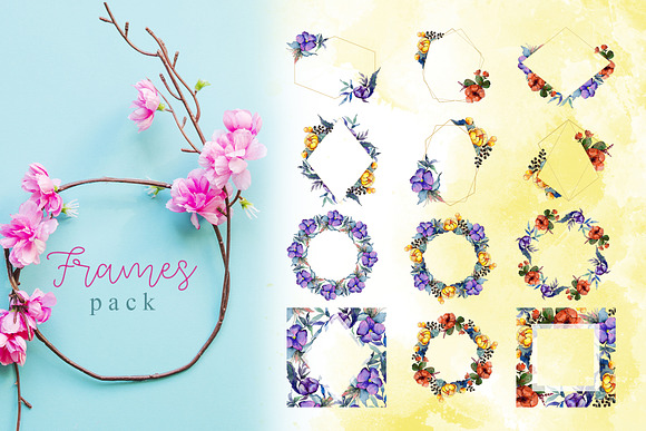 BOUQUETS On March 8 Watercolor png  in Illustrations - product preview 4