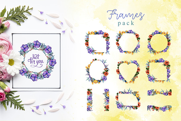 BOUQUETS On March 8 Watercolor png  in Illustrations - product preview 6