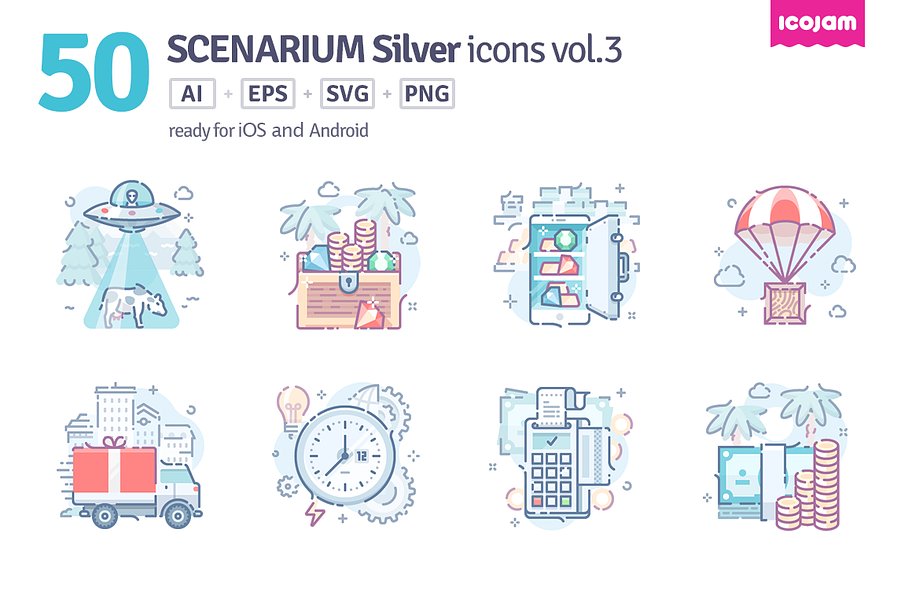 Scenarium Silver icons vol.3 in Credit Card Icons - product preview 8
