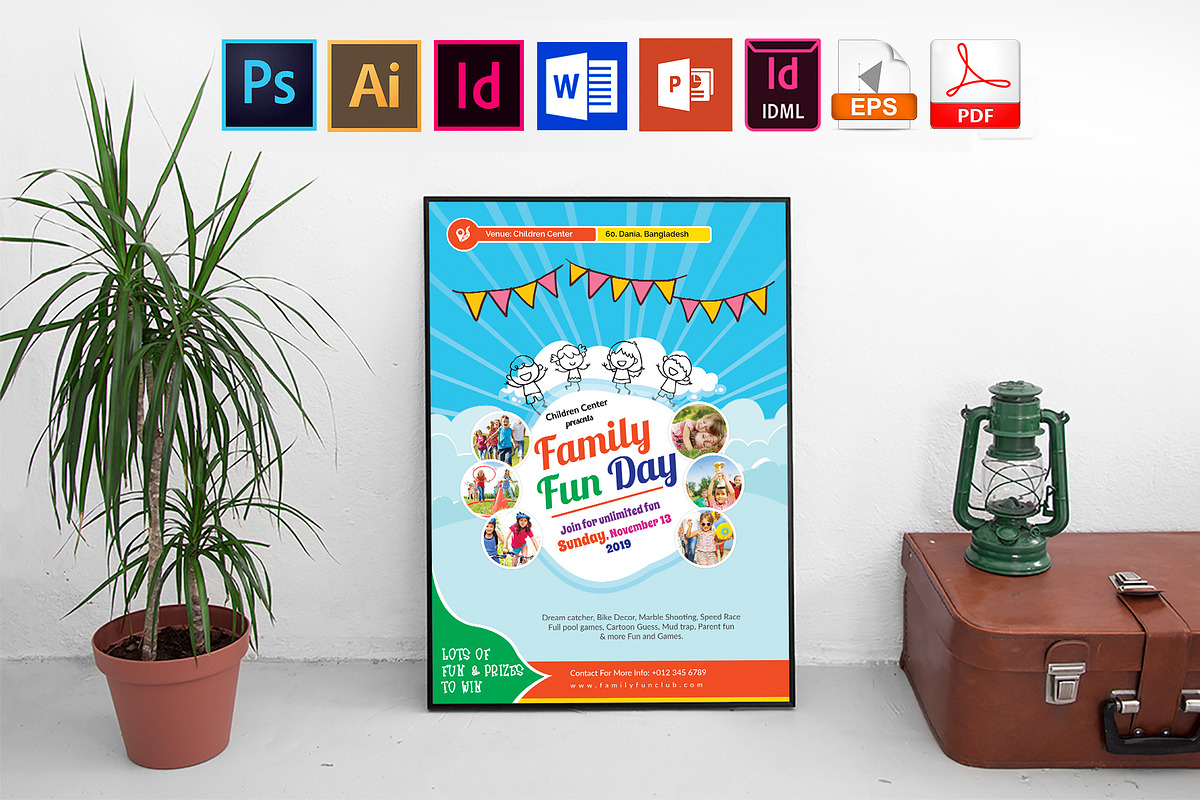 Poster | Family Fun Day Vol-01 in Flyer Templates - product preview 8