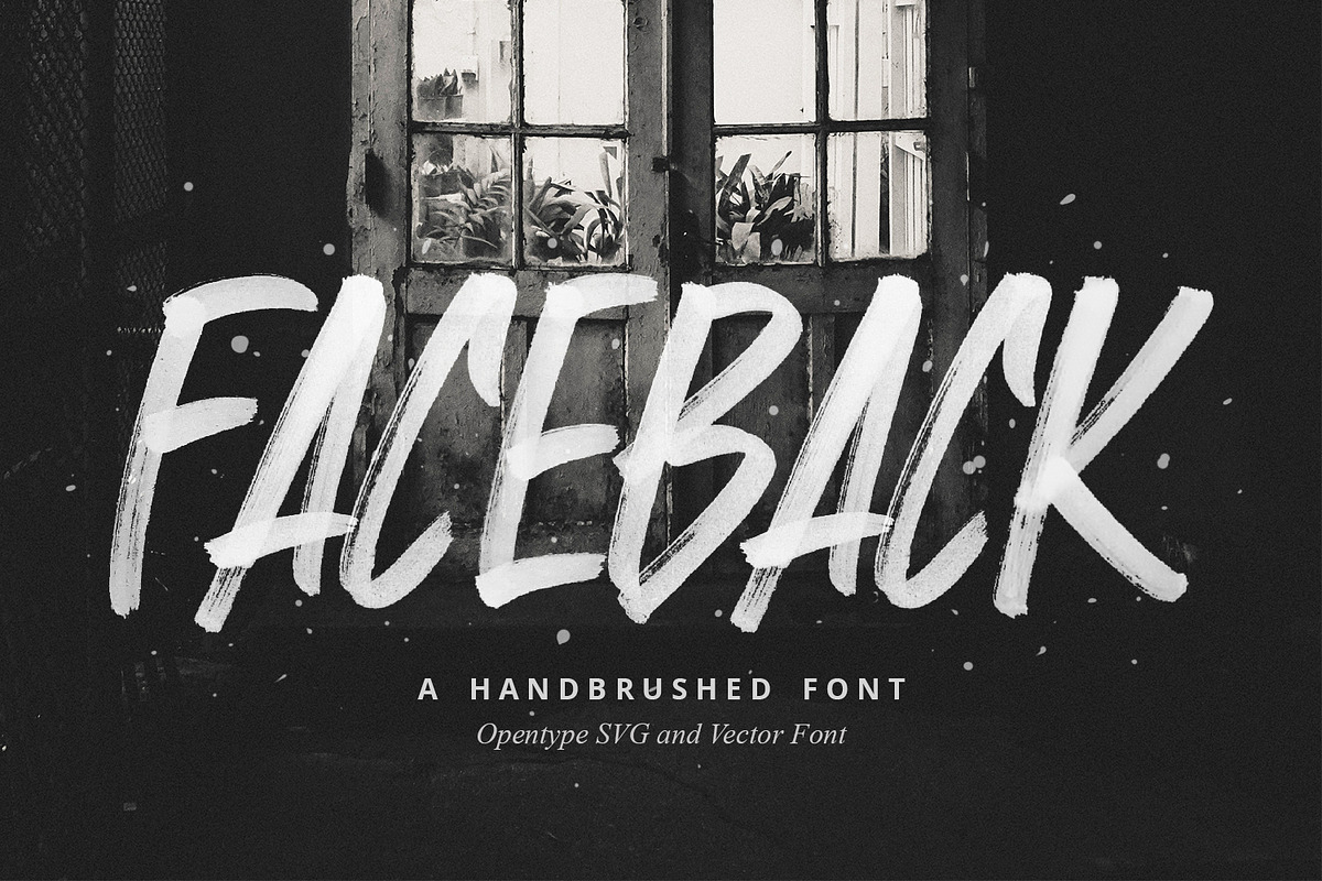 Faceback - SVG Brush Font in Display Fonts - product preview 8