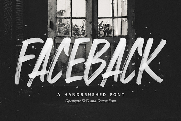 Faceback - SVG Brush Font in Display Fonts - product preview 6