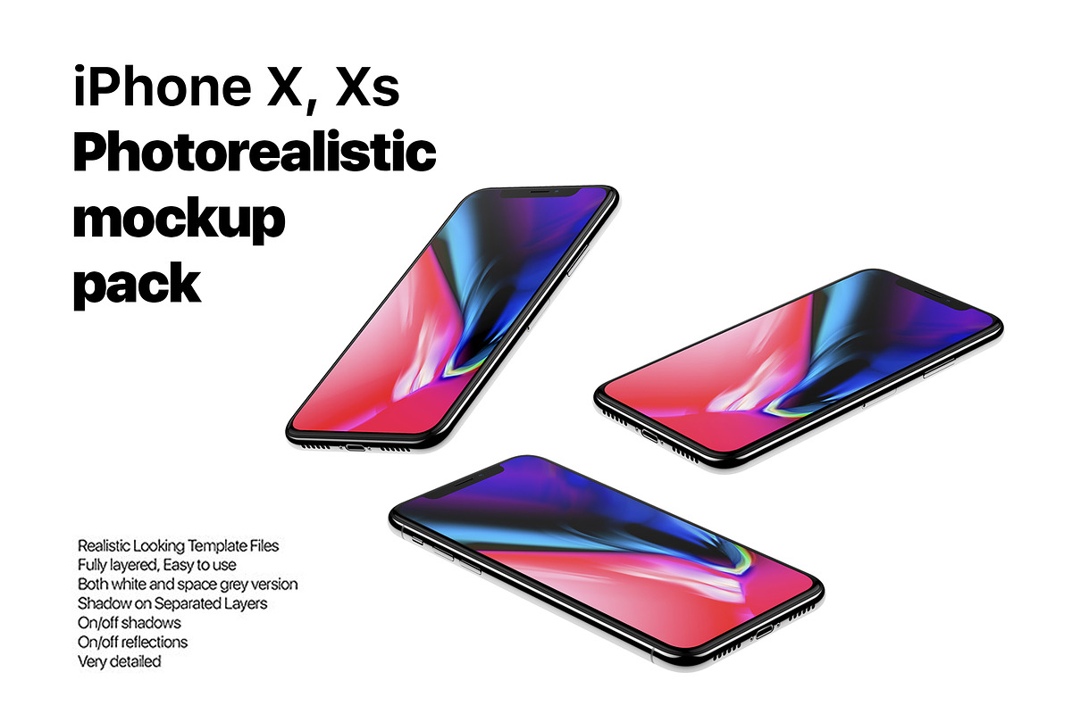 Apple iPhone X, iPhone Xs Mockup in Mobile & Web Mockups - product preview 8