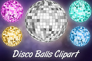 Disco Balls Clipart - Disco Lights