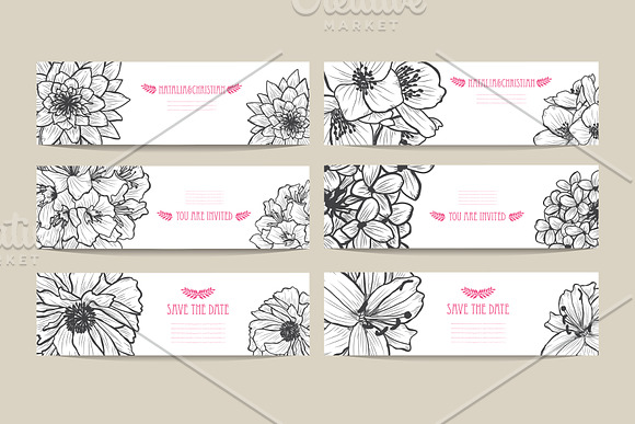 30 Floral Card Templates in Postcard Templates - product preview 1