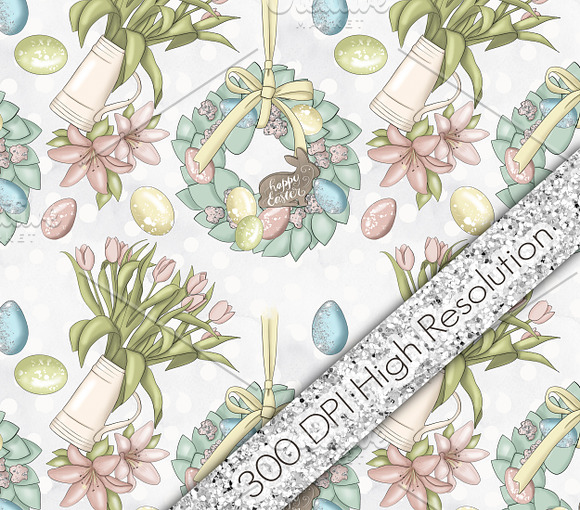 Easter Wishes Graphic Design Kit in Illustrations - product preview 3