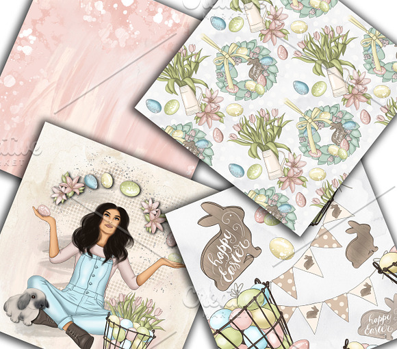 Easter Wishes Graphic Design Kit in Illustrations - product preview 5