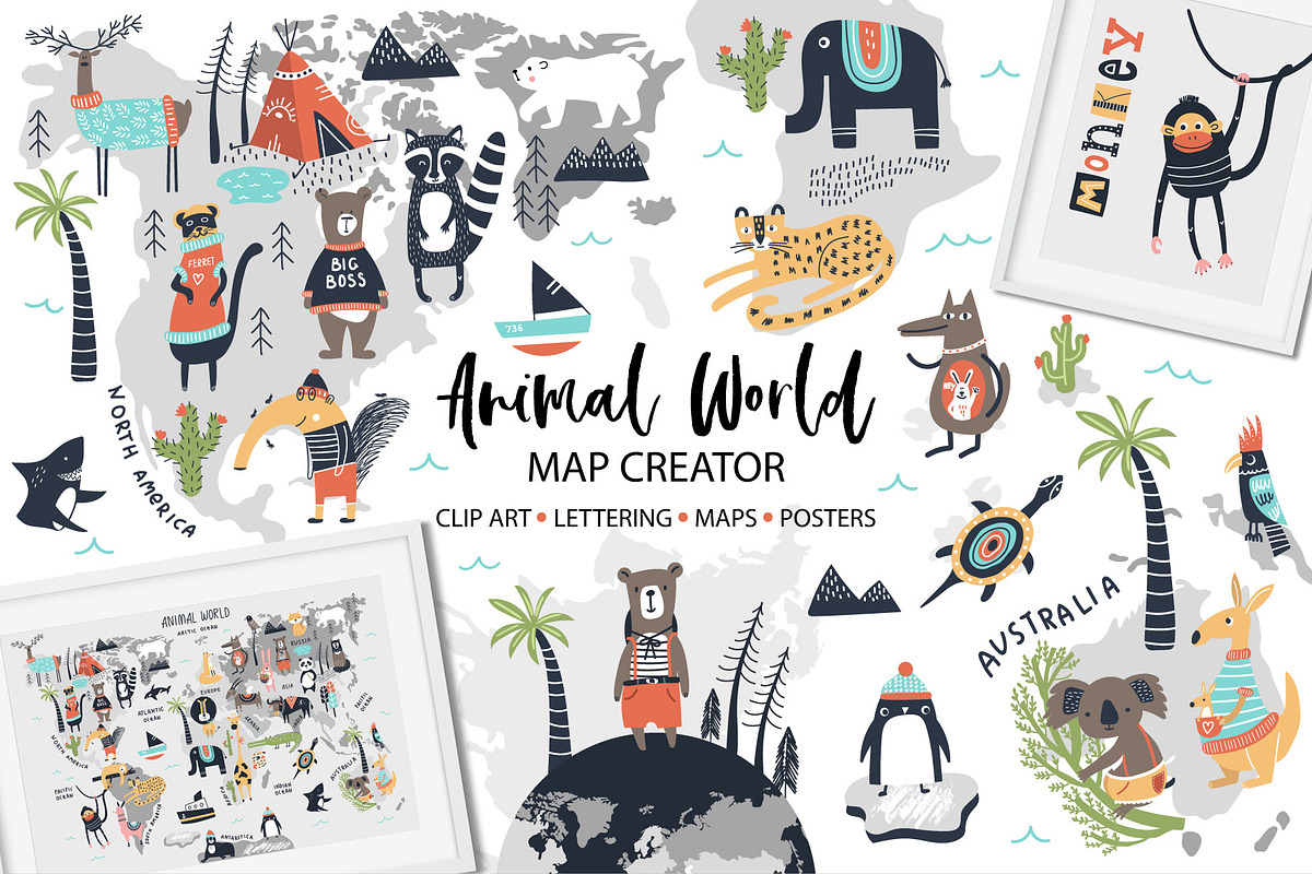 Animal World - Map Creator in Illustrations - product preview 8