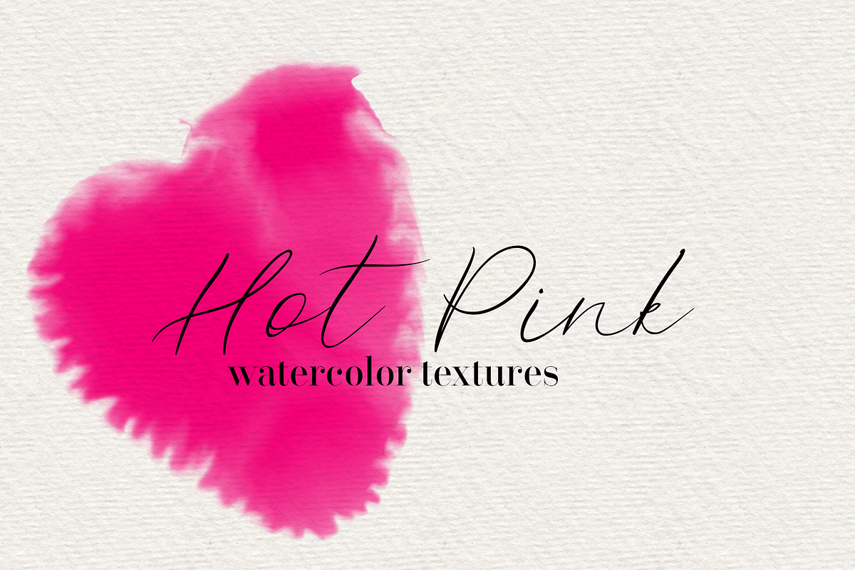 Hot Pink watercolor Textures in Textures - product preview 8