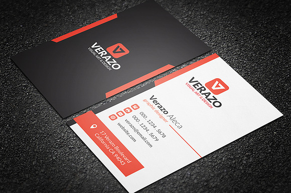Orange Vertical Business Card in Business Card Templates - product preview 1