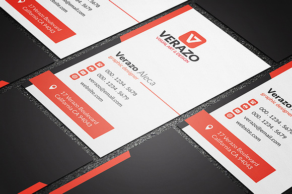 Orange Vertical Business Card in Business Card Templates - product preview 2