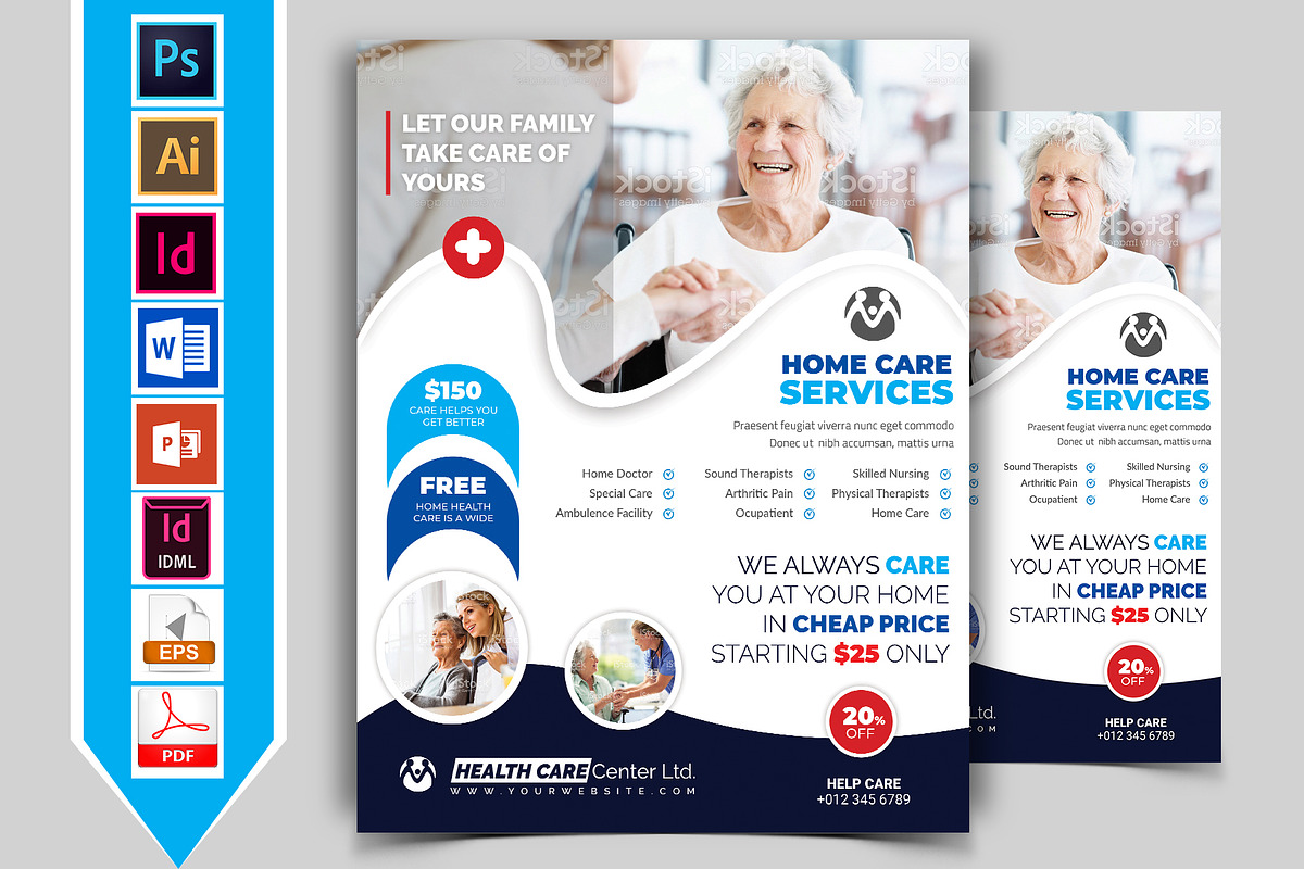 Home Care Flyer Template Vol 01 Flyer Templates Creative