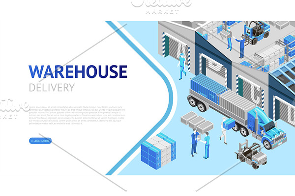 Webpage of warehouse delivery