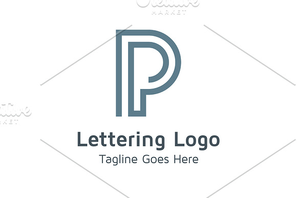 20 Logo Lettering P Template Bundle in Logo Templates - product preview 7