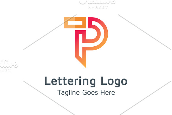 20 Logo Lettering P Template Bundle in Logo Templates - product preview 12