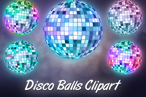 Disco Lights Clipart, Unicorn Party 