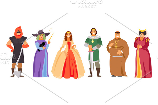 Set of Royal characters vector