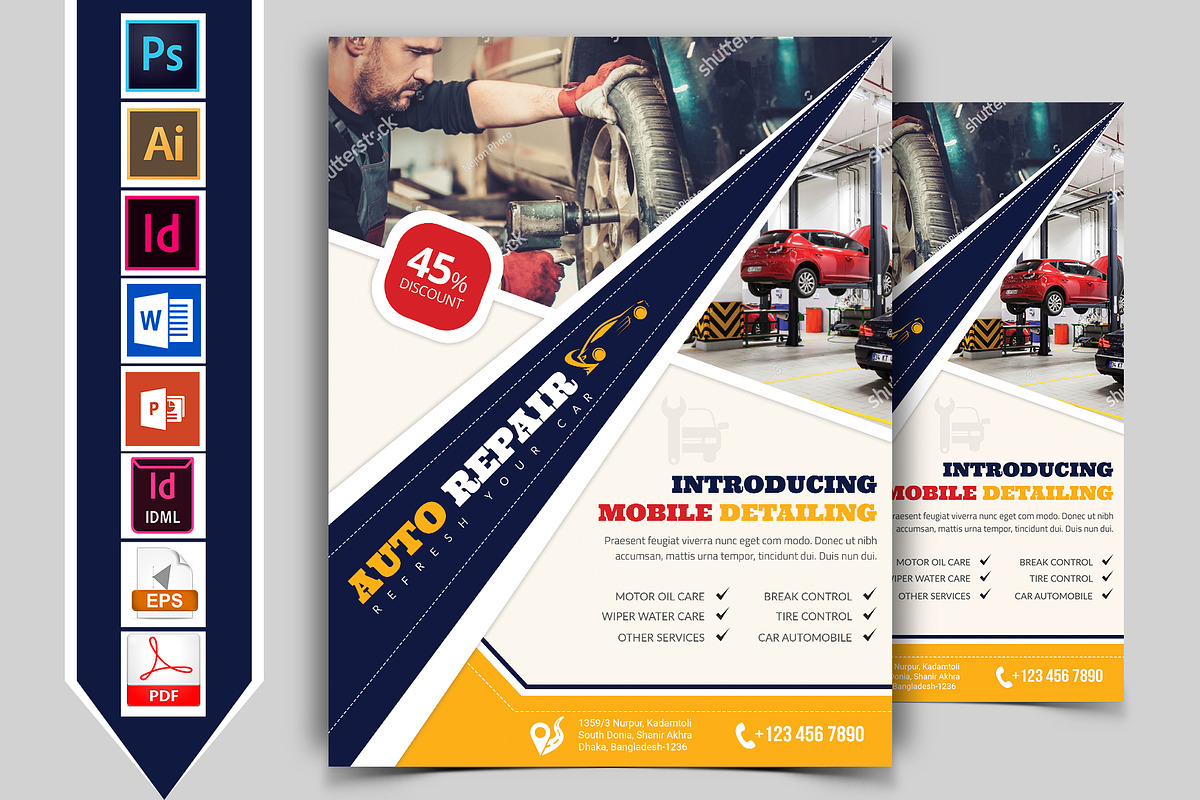 Car Auto Repair Service Flyer Vol-03 in Flyer Templates - product preview 8