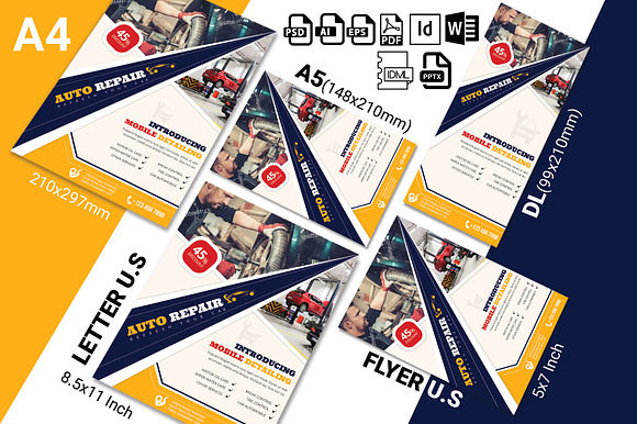 Car Auto Repair Service Flyer Vol-03 in Flyer Templates - product preview 2