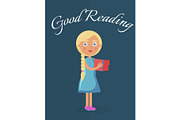 Good Reading Placard with Blonde