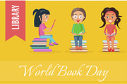 World Book Day at Library Poster