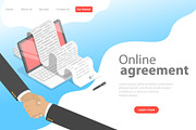Landing page template of agreement