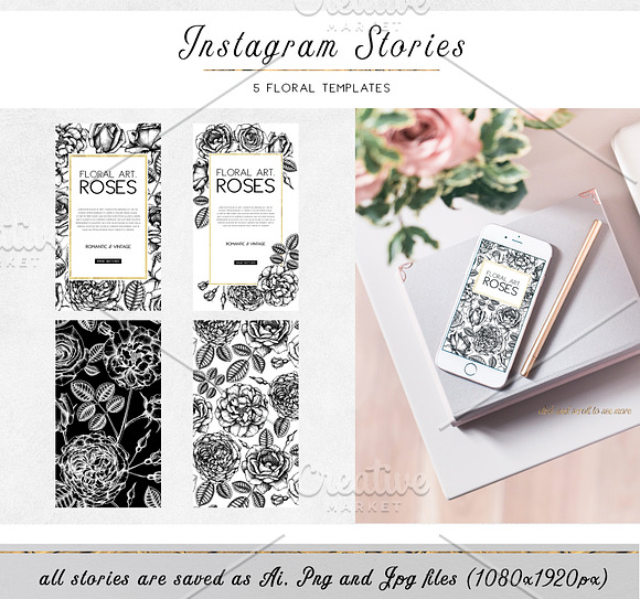 Hand Drawn Roses Collection in Illustrations - product preview 5