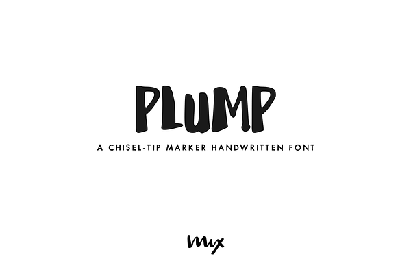 Plump — A Chisel-Tip Marker Font