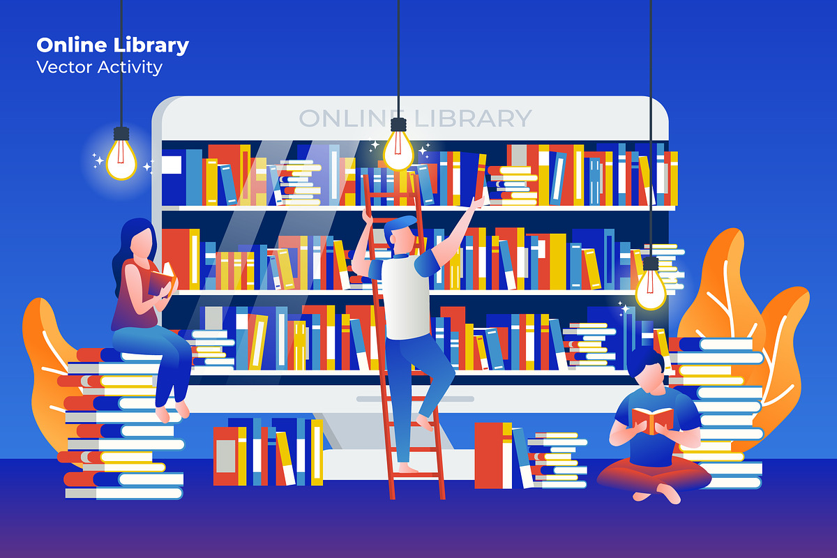 Online Library - Vector Illustration in Illustrations - product preview 8
