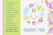 watercolor children's yoga