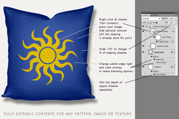 Mock-up Throw Pillow -Single Cushion in Product Mockups - product preview 1
