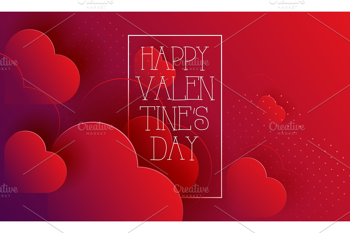 Valentines day Hearts love red in Illustrations - product preview 8