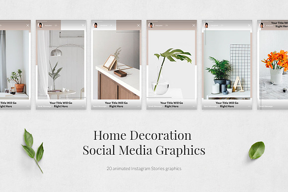 Home Decoration Animated IG Stories in Instagram Templates - product preview 1