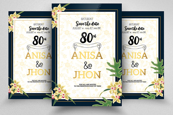 Save The Date Invite Bundle 10 Flyer in Flyer Templates - product preview 8
