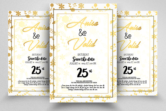 Save The Date Invite Bundle 10 Flyer in Flyer Templates - product preview 9