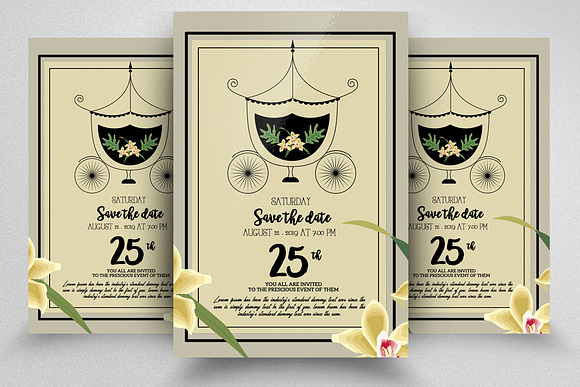 Save The Date Invite Bundle 10 Flyer in Flyer Templates - product preview 10