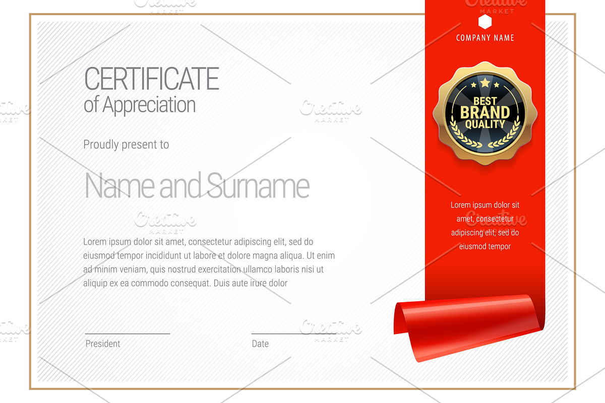 Certificate296 in Stationery Templates - product preview 8