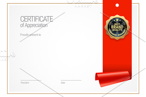 Certificate296 in Stationery Templates - product preview 1