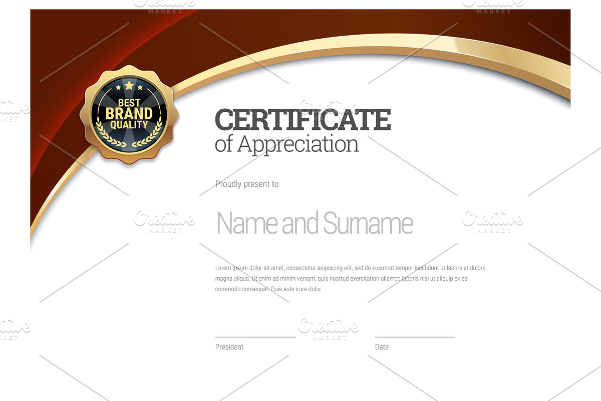 Certificate297 in Stationery Templates - product preview 8