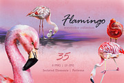 Flamingo Watercolor png