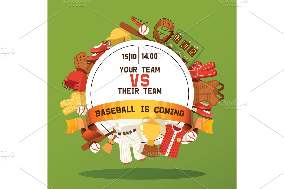 Baseball vector pattern catchers in Illustrations - product preview 8