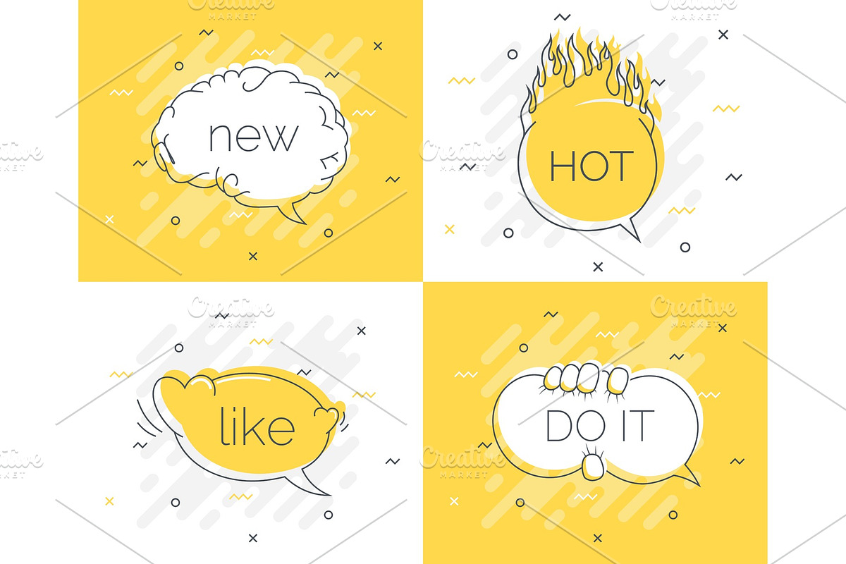 Quick Tips badge with speech in Illustrations - product preview 8