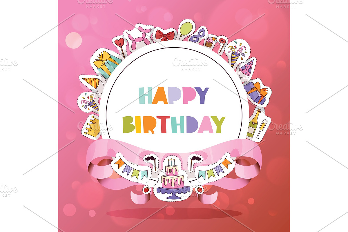 Birthday party pattern vector in Objects - product preview 8