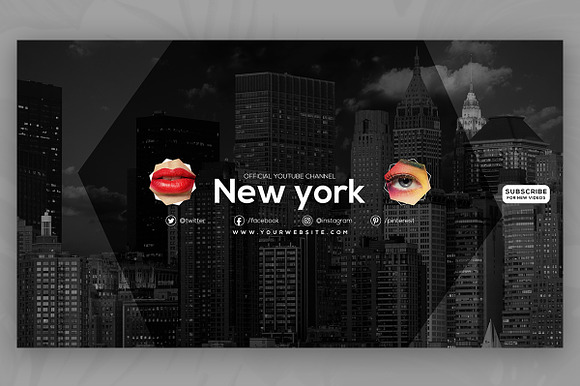10 Youtube Channel Art Banners vol10 in YouTube Templates - product preview 6