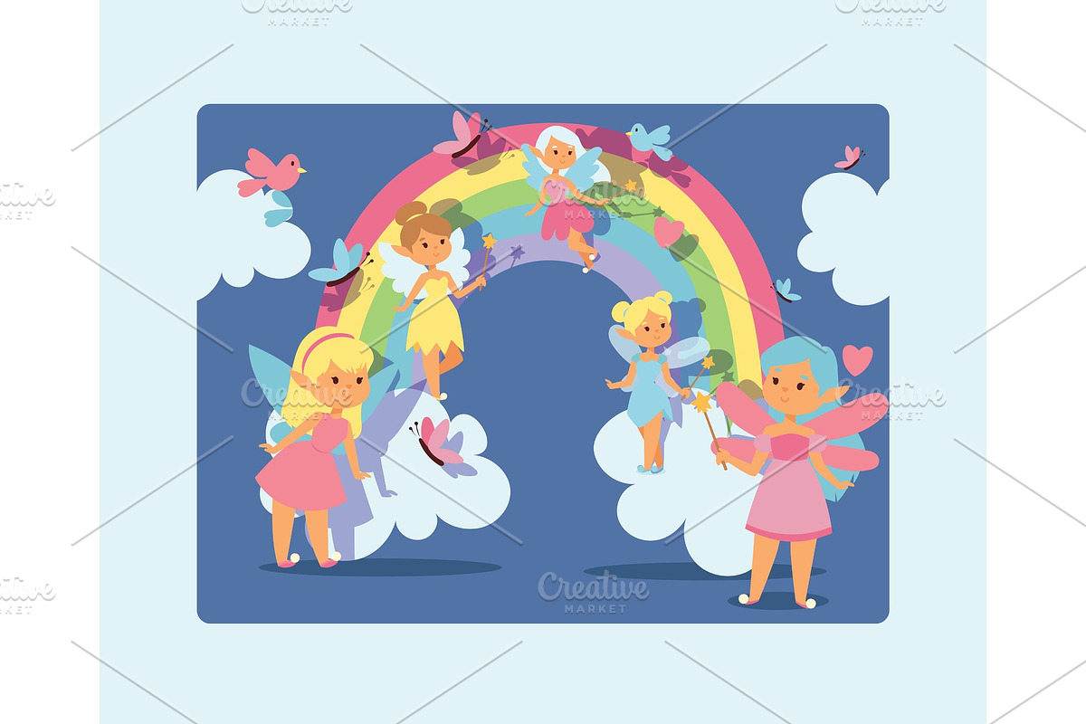 Fairy girl vector magic faery in Illustrations - product preview 8