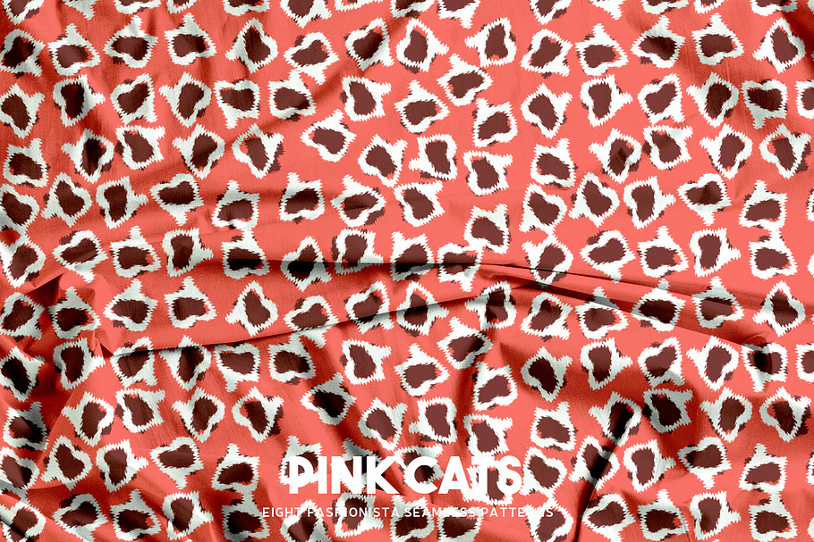 Pink Cats in Patterns - product preview 8