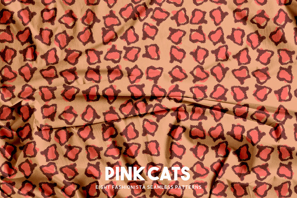 Pink Cats in Patterns - product preview 6