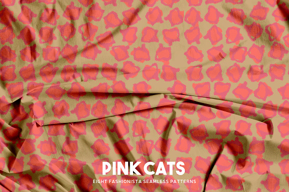 Pink Cats in Patterns - product preview 7