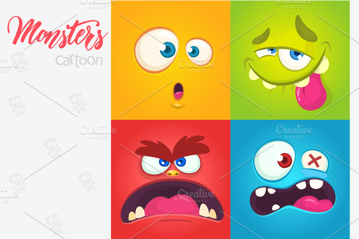 Cartoon monsters in Illustrations - product preview 8