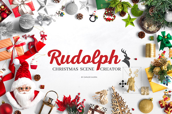 Rudolph Christmas Scene Creator in Scene Creator Mockups - product preview 6